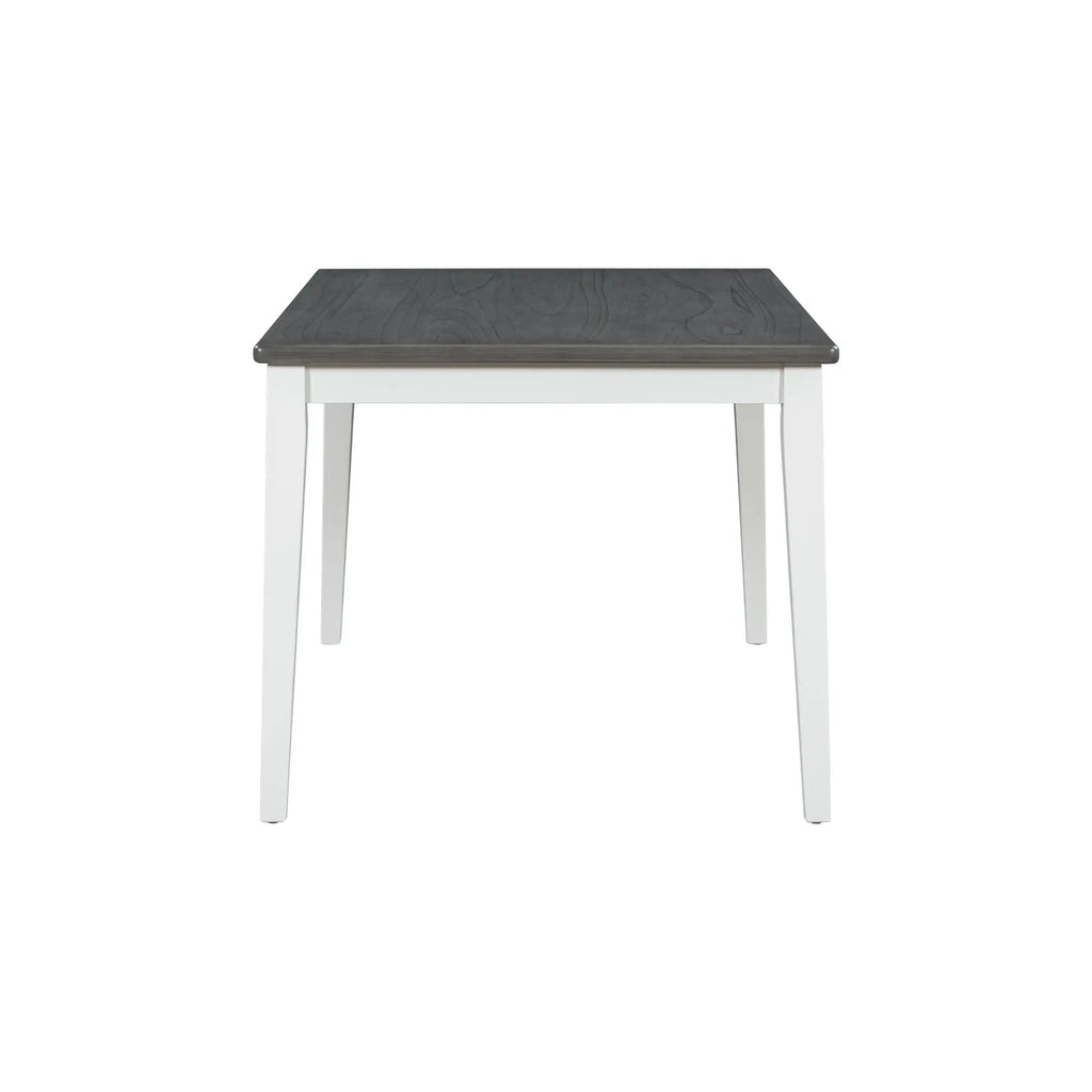 TREXM 6-Piece Classic Dining Set – Table, 4 Upholstered Chairs & Bench (White+Gray) Next Gen Luxe Solutions