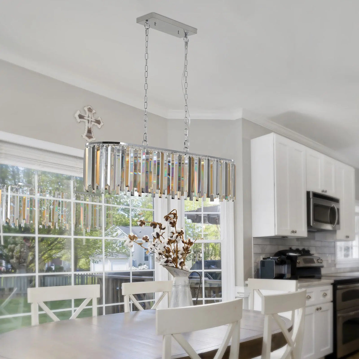 Modern Oval Crystal Ceiling Chandelier – Luxury Home Décor Light Fixture Next Gen Luxe Solutions
