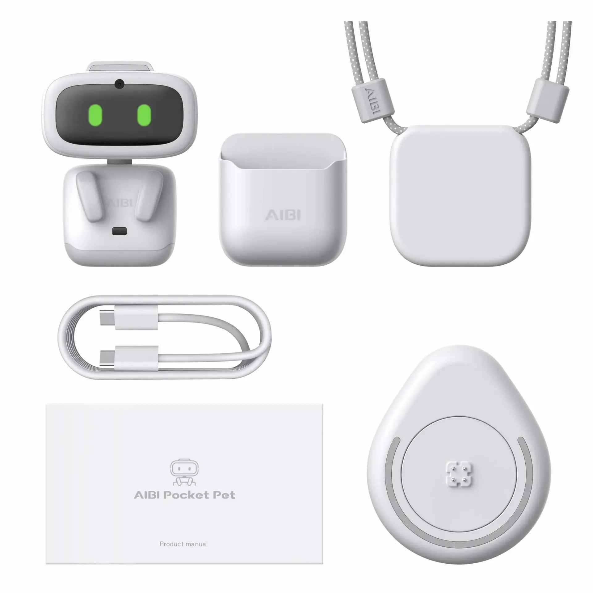AiBi Smart Pocket Robot | AI Desktop Companion Pet with Bilingual Conversation (Chinese & English), Type-C Charging, 350mAh Battery Next Gen Luxe Solutions