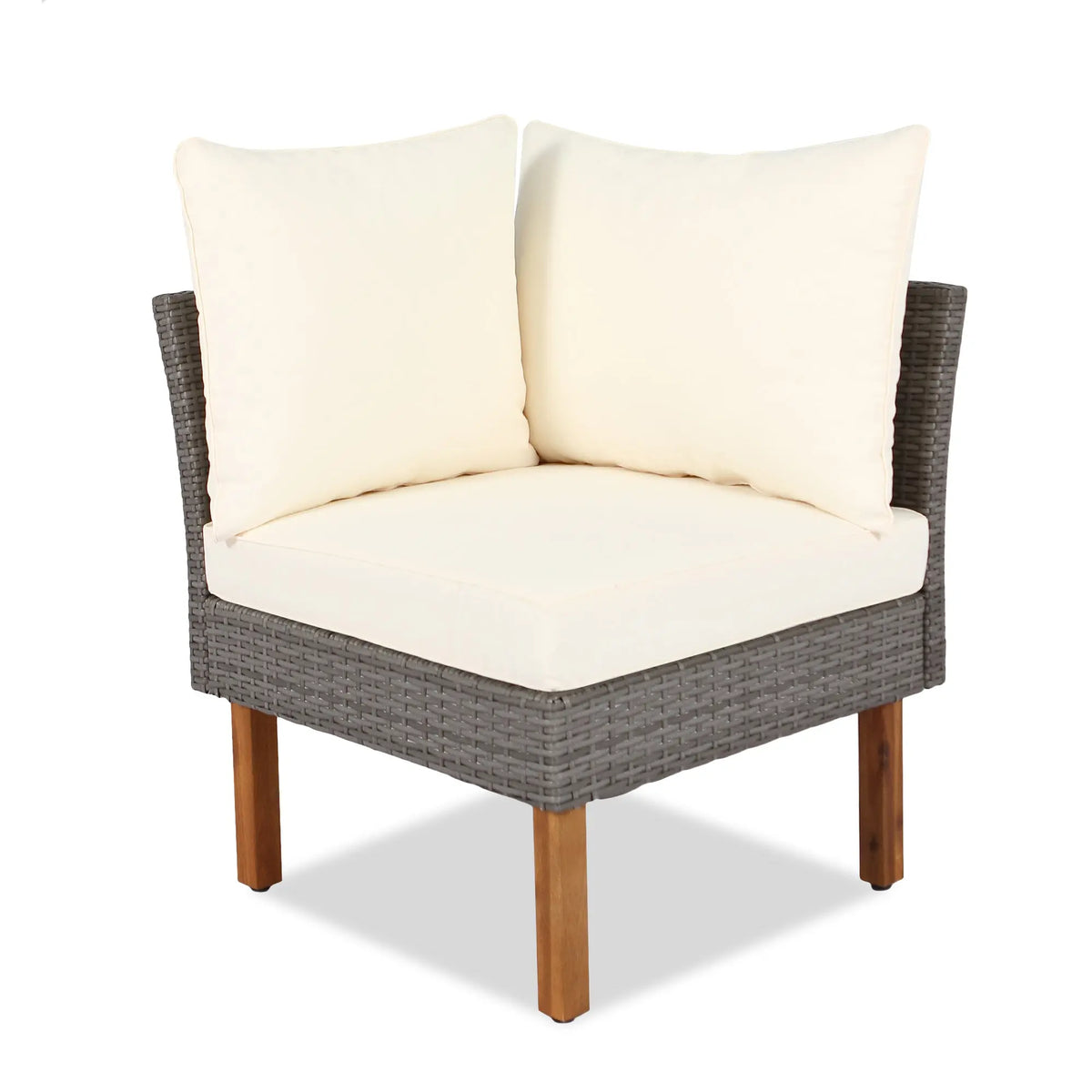 9-Piece Outdoor PE Rattan Patio Furniture Set | Acacia Wood Legs & Tabletop, Sectional Sofa with Coffee Table, Washable Cushions – Beige Next Gen Luxe Solutions