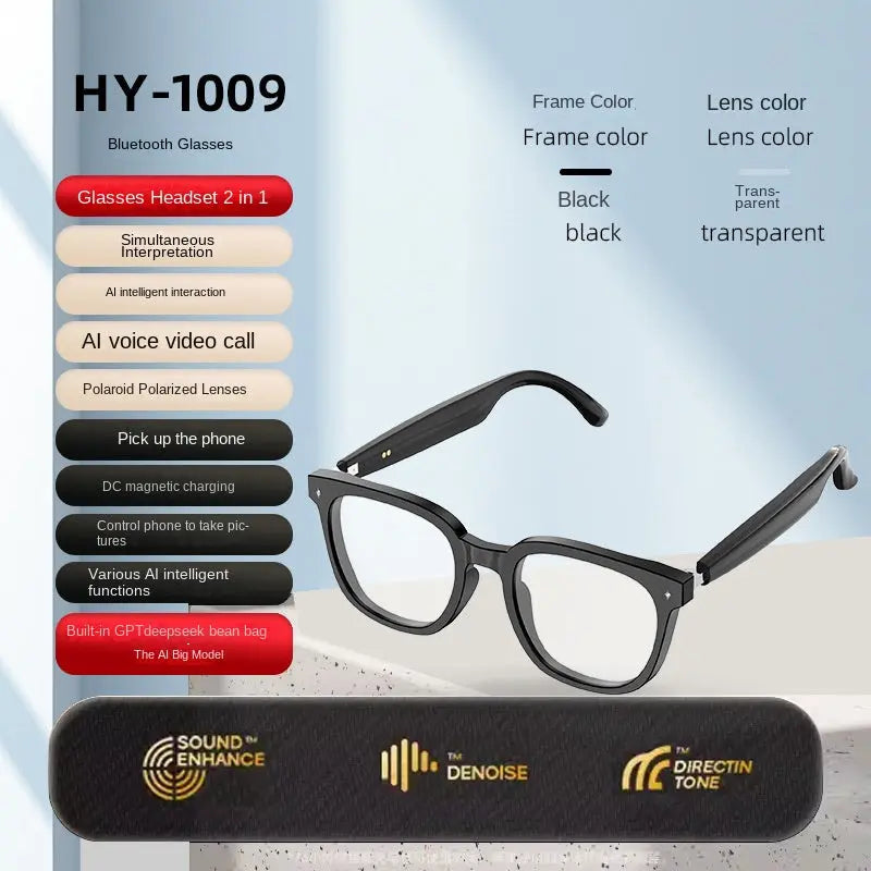 Bluetooth Smart AI Sunglasses Multi functional Real time Translation Headphones Call Listening to Music Next Gen Luxe Solutions