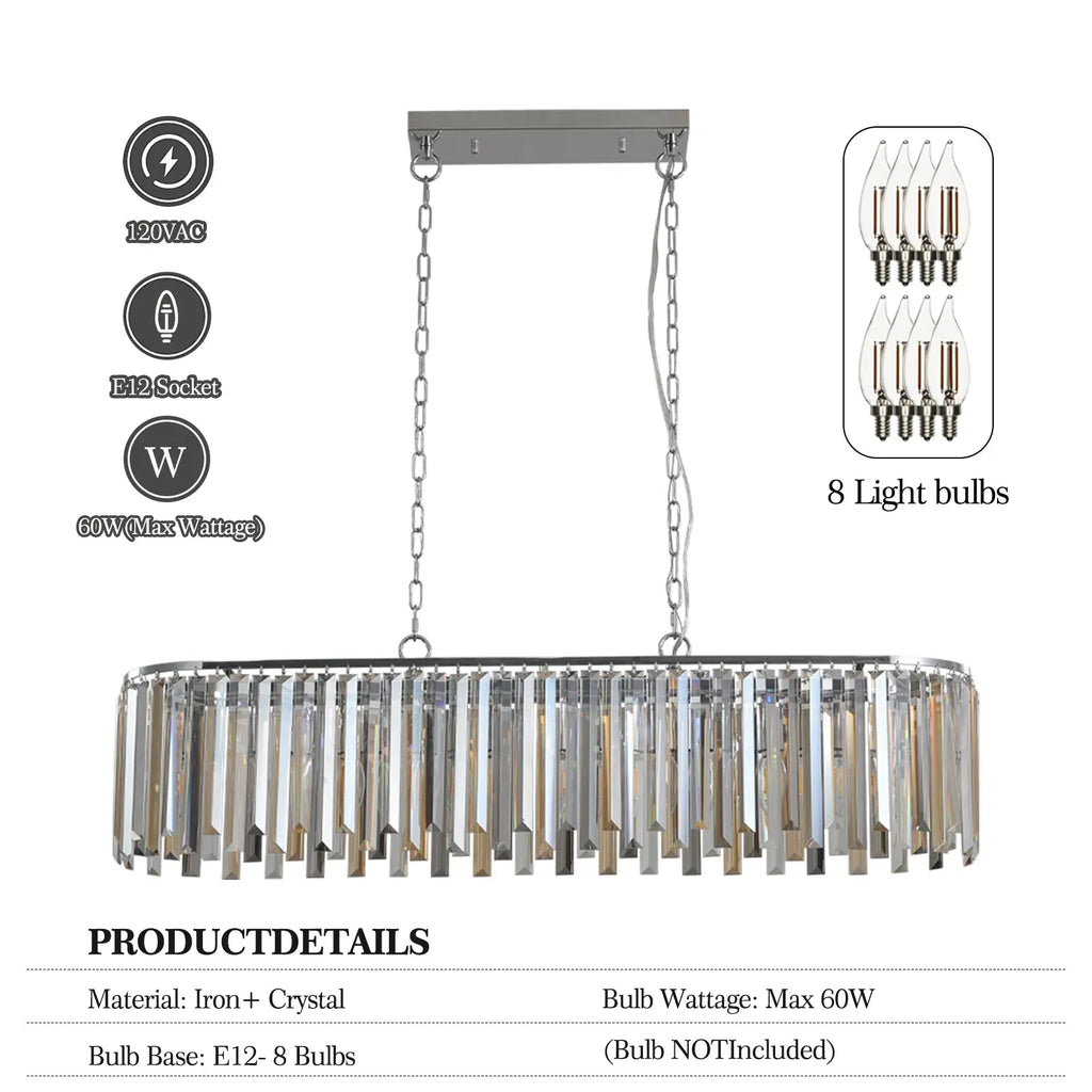 Modern Oval Crystal Ceiling Chandelier – Luxury Home Décor Light Fixture Next Gen Luxe Solutions
