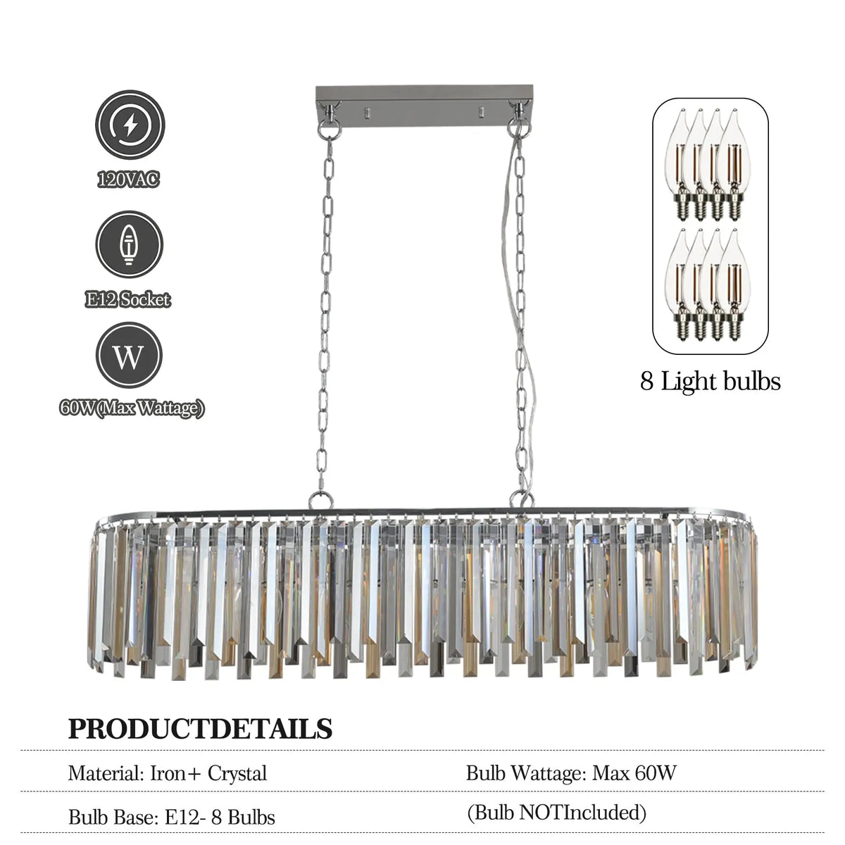 Modern Oval Crystal Ceiling Chandelier – Luxury Home Décor Light Fixture Next Gen Luxe Solutions