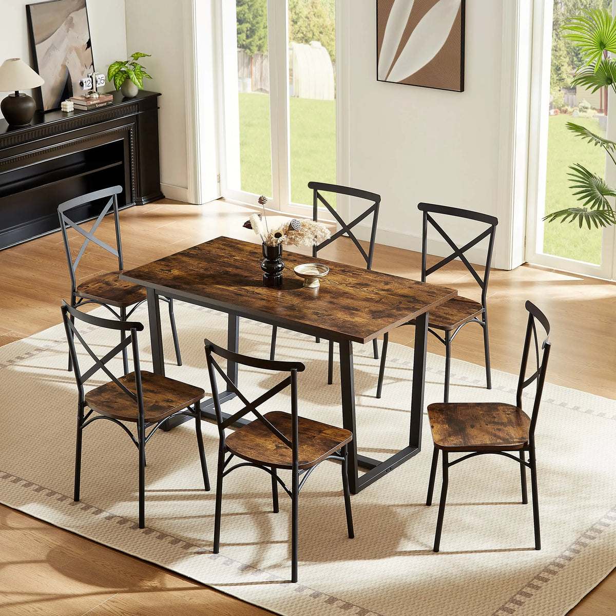 7-Piece Dining Set – Kitchen Table & Chair Set for Breakfast Nook, Living Room & Everyday Occasions Next Gen Luxe Solutions