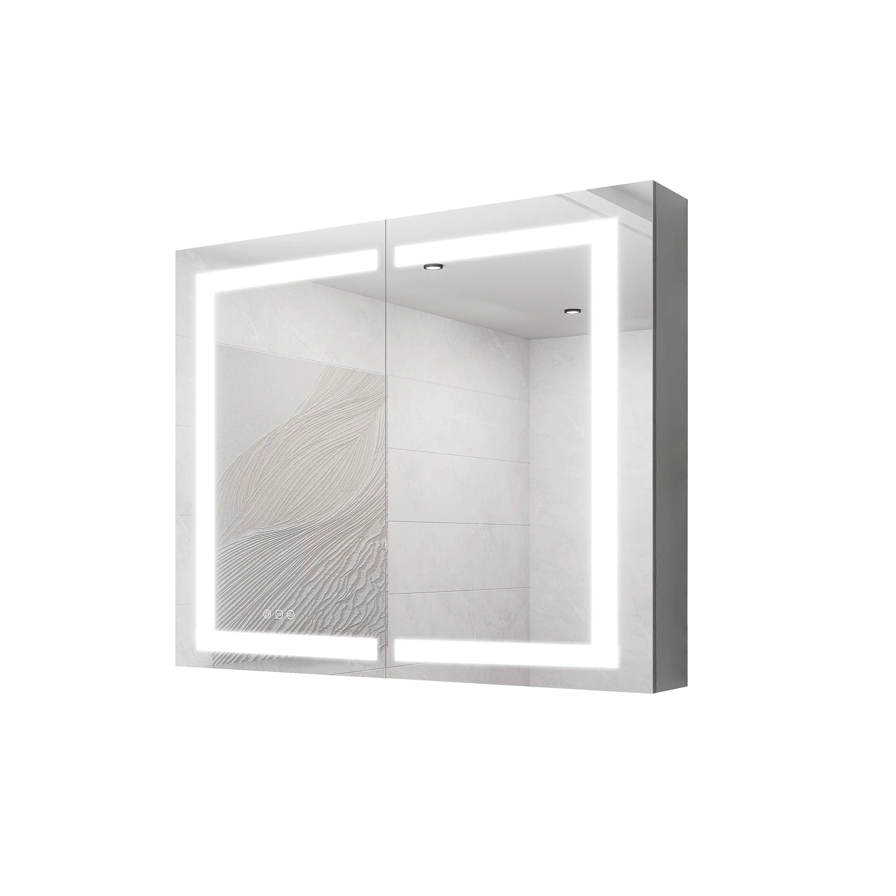 36 x 30 Inch LED Medicine Cabinet | Anti-Fog, Dimmable, Recessed or Surface Mount, Double Door Bathroom Cabinet with Touch Switch Next Gen Luxe Solutions