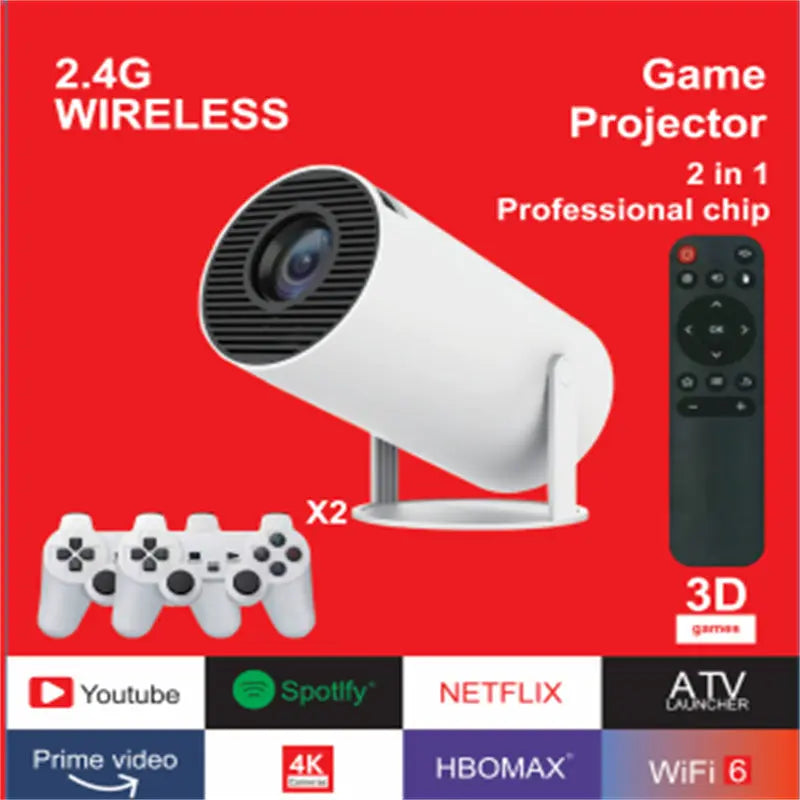 MAX300 Portable 4K Game Projector with Wireless Controller Next Gen Luxe Solutions