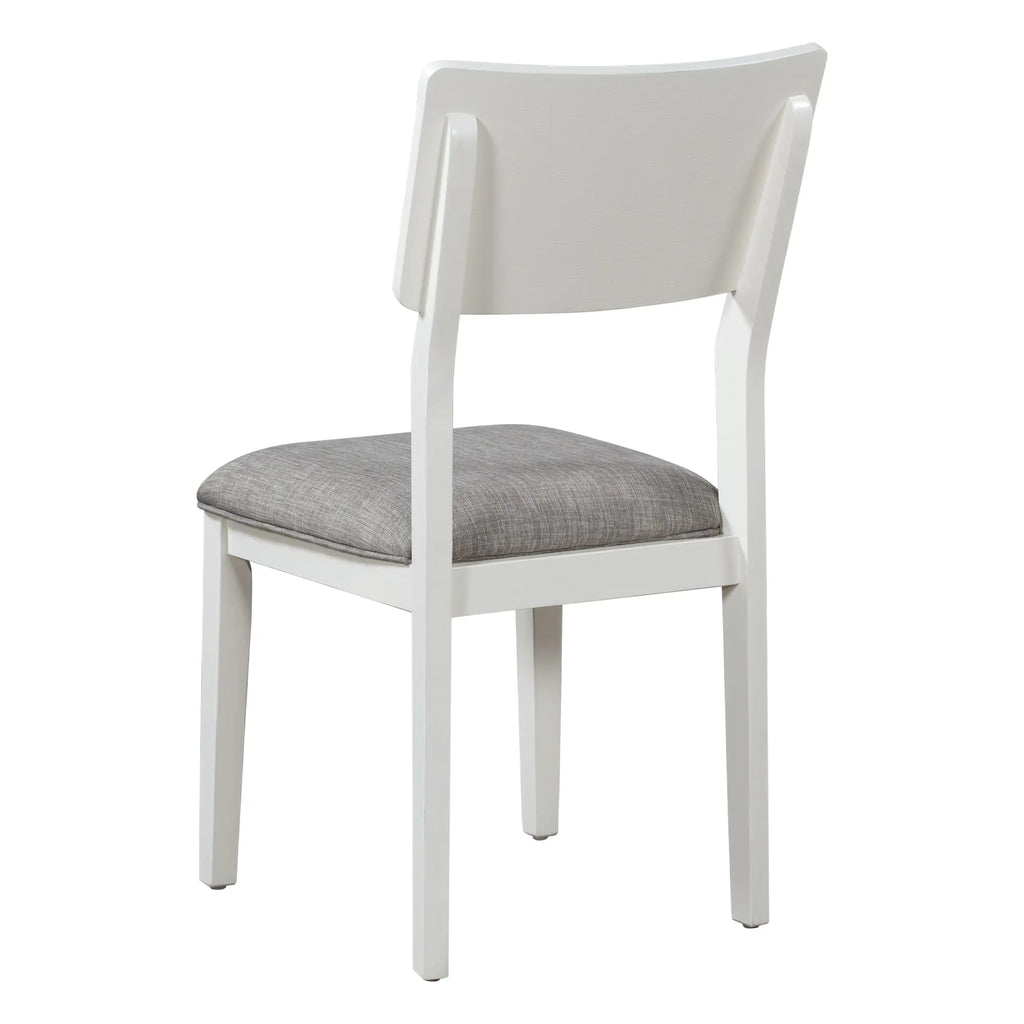TREXM 6-Piece Classic Dining Set – Table, 4 Upholstered Chairs & Bench (White+Gray) Next Gen Luxe Solutions