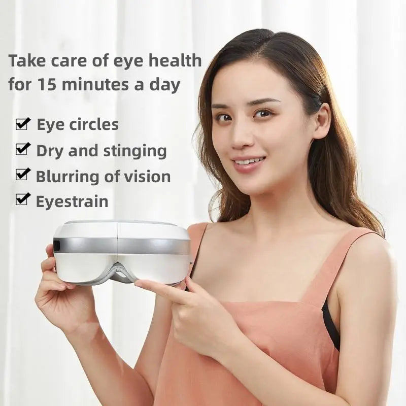 Intelligent Hot Compress Eye Massager Mask | Bluetooth Eye Protection Device Next Gen Luxe Solutions