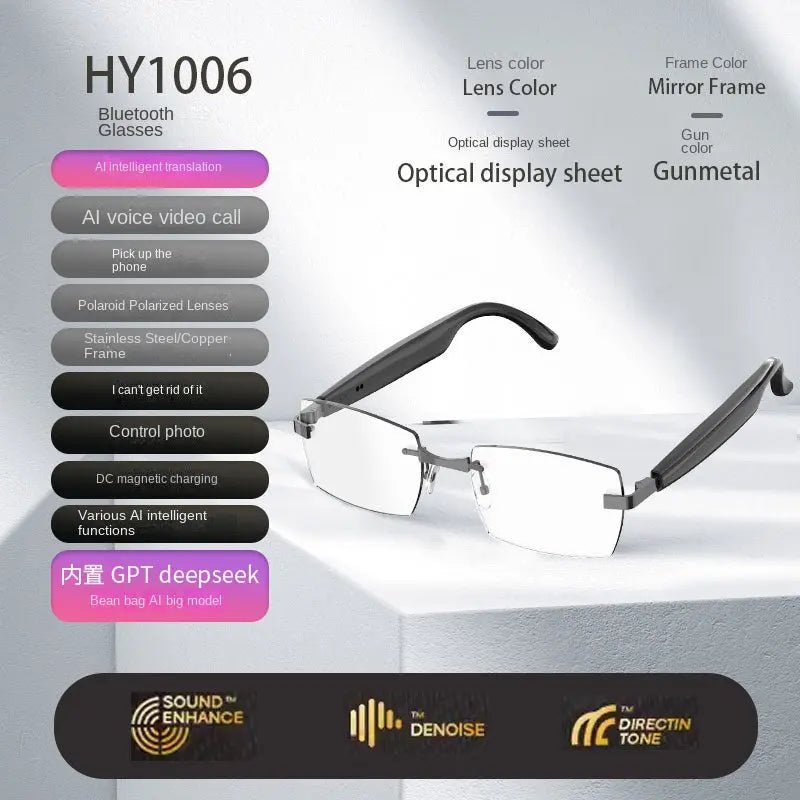 Bluetooth Smart AI Sunglasses Multi functional Real time Translation Headphones Call Listening to Music Next Gen Luxe Solutions