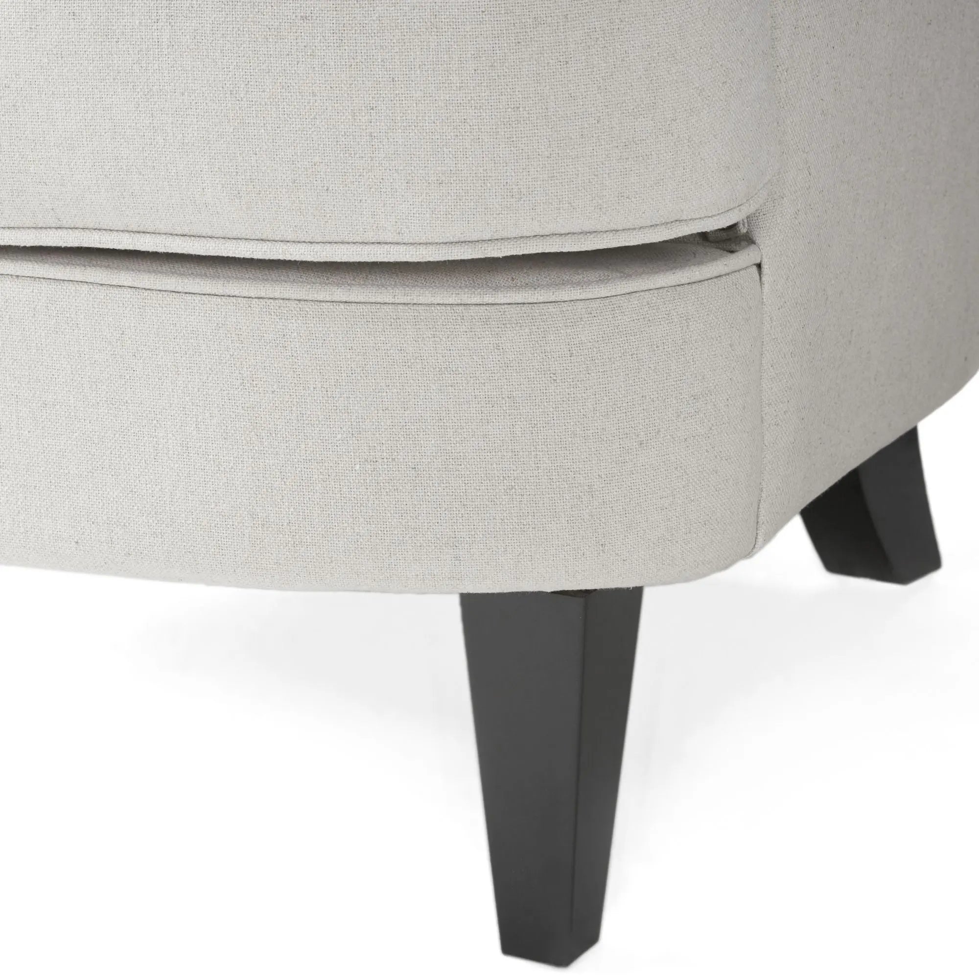 Contemporary Light Gray Fabric Club Chair & Ottoman Set | Upholstered Armchair with Matching Ottoman, 300 lb Capacity – Modern Living Room Next Gen Luxe Solutions