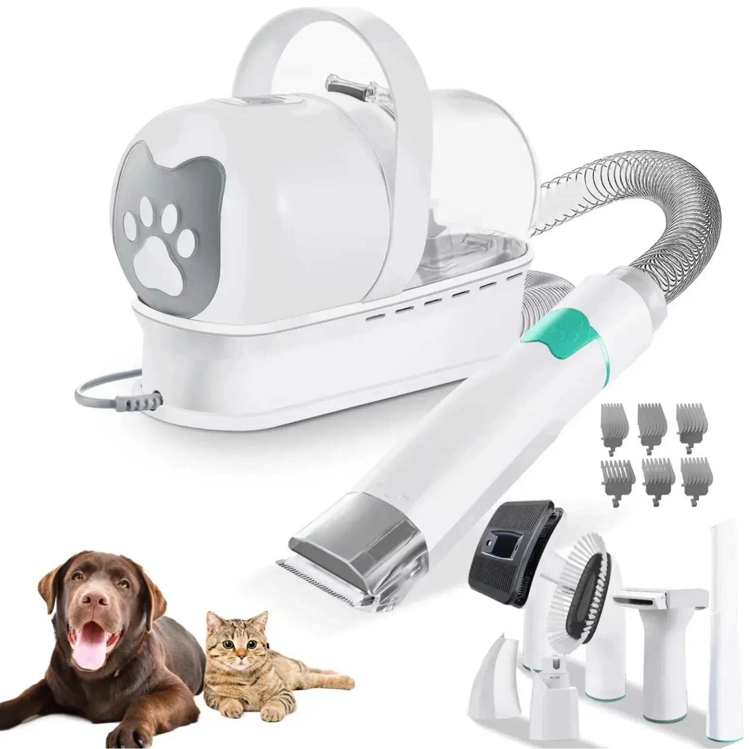 7-in-1 Pet Grooming Vacuum Kit – Dog Clippers with High Suction, Low Noise & Hair Remover Next Gen Luxe Solutions