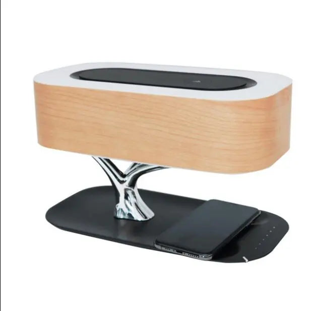 Modern Tree LED Table Lamp | Dimmable, Bluetooth Speaker & Wireless Phone Charger Next Gen Luxe Solutions