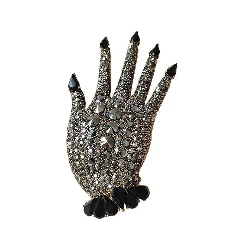 Crystal Palm Brooch – Bold Statement Chest Pin Next Gen Luxe Solutions