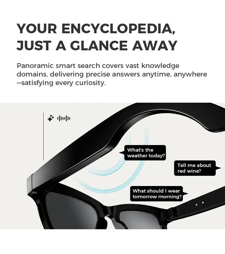 AI Smart Glasses | Bluetooth, 5MP Camera, Voice Assistant & Real-Time Translation Next Gen Luxe Solutions