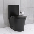 Matte Black Elongated One Piece Toilet Dual Flush 1.1/1.6 GPF Water Saving Map 1000g Next Gen Luxe Solutions