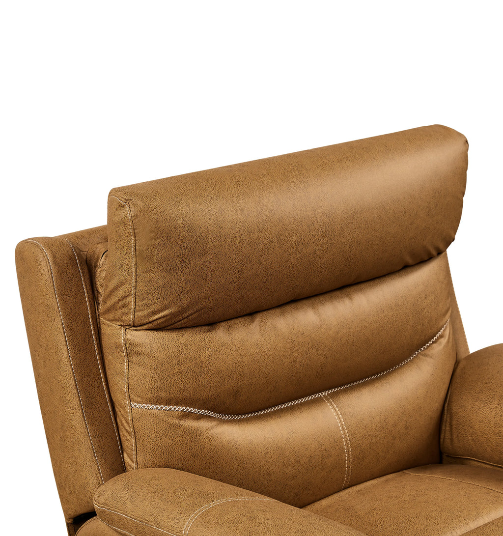 Liyasi Dual OKIN Motor Power Swivel Rocker Recliner Chair | 240° Swivel, Infinite Position, Power Headrest, USB Charging, 330 lb – Yellow Brown Next Gen Luxe Solutions