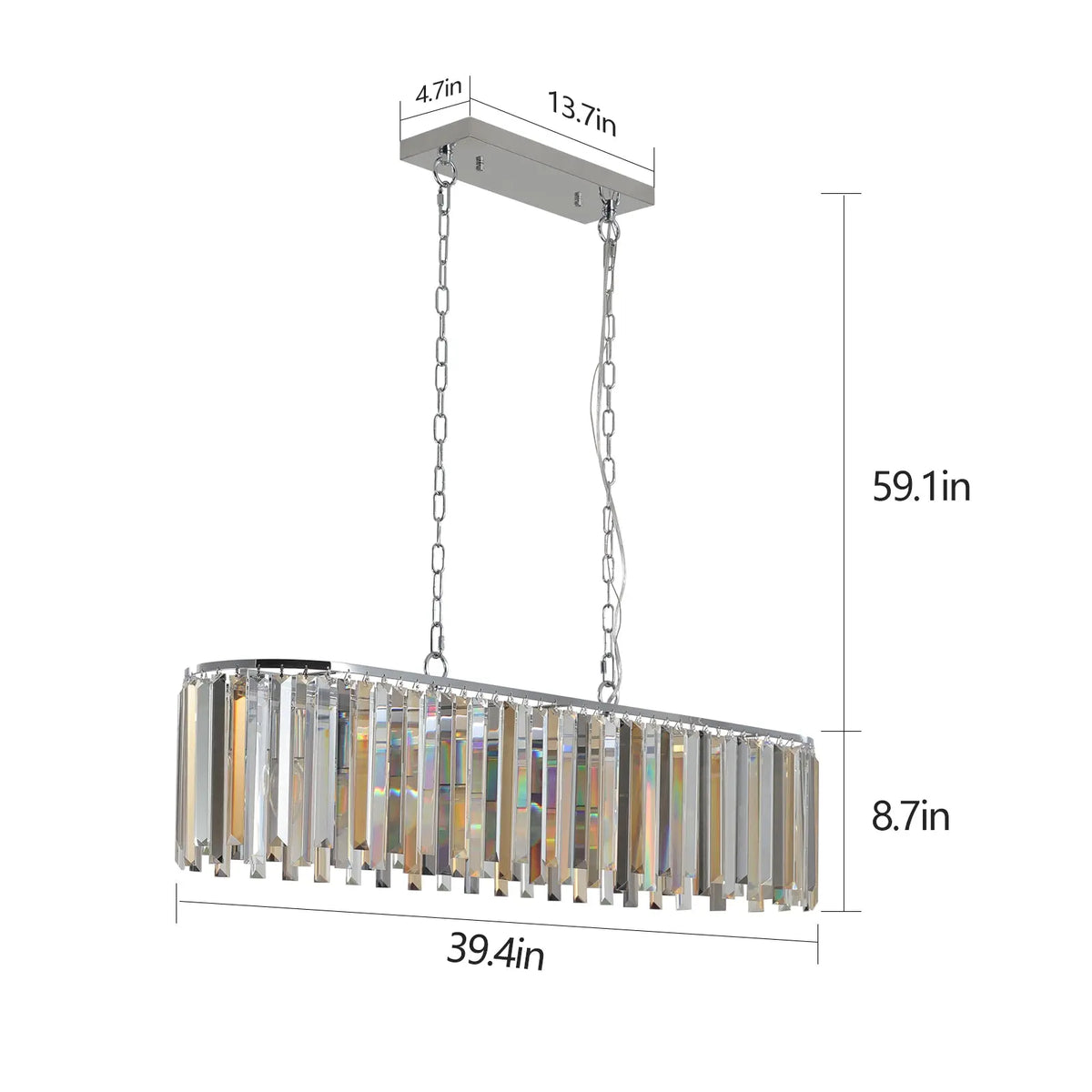 Modern Oval Crystal Ceiling Chandelier – Luxury Home Décor Light Fixture Next Gen Luxe Solutions