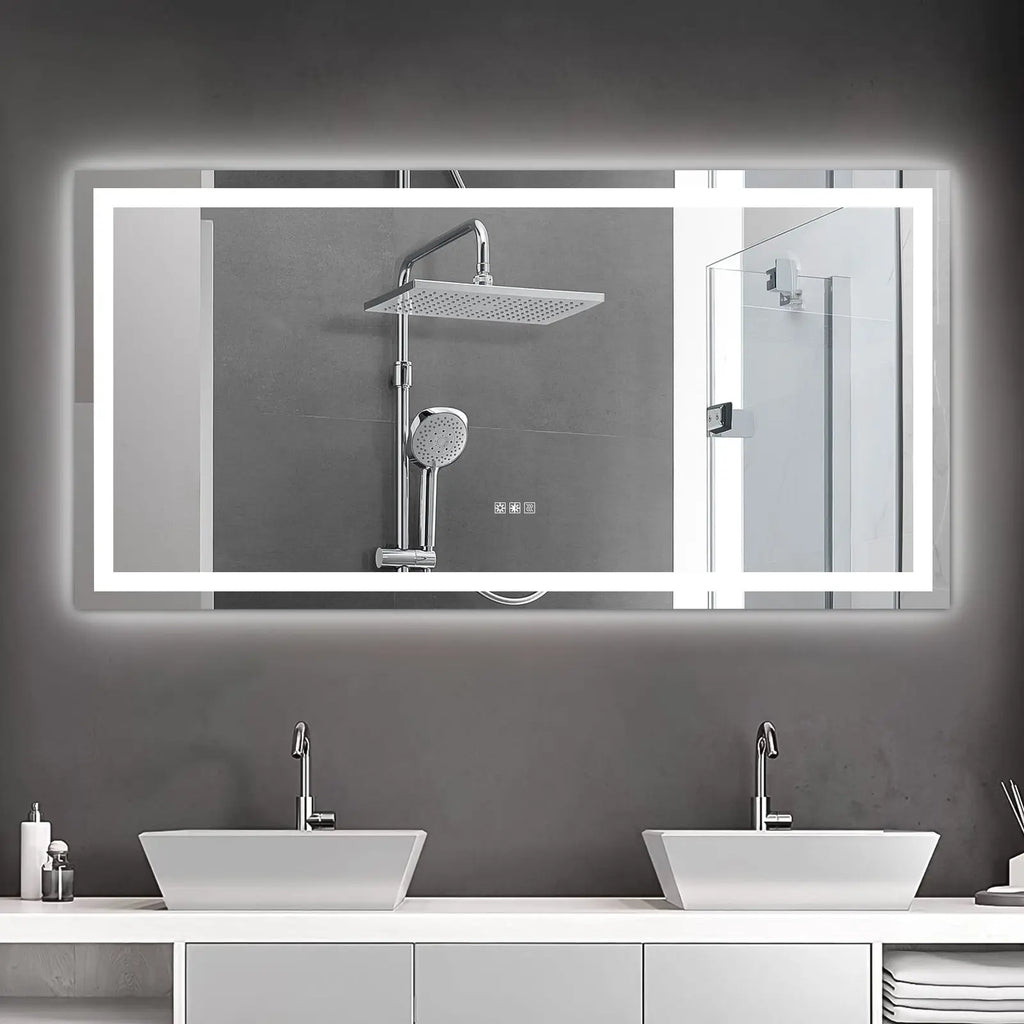 72" x 36" LED Bathroom Vanity Mirror with Anti-Fog & Dimming – Lighted Wall Mirror Next Gen Luxe Solutions