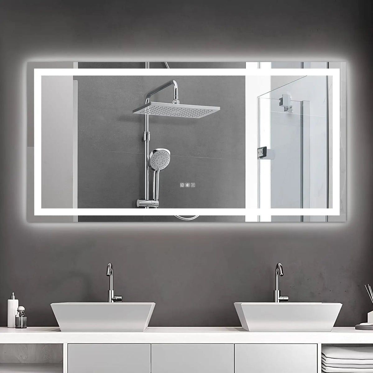 72" x 36" LED Bathroom Vanity Mirror with Anti-Fog & Dimming – Lighted Wall Mirror Next Gen Luxe Solutions
