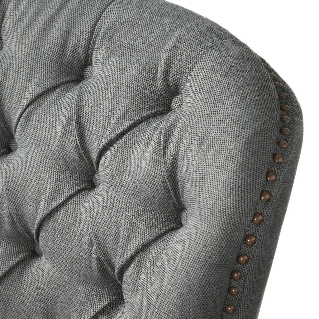Contemporary Grey Fabric Club Chair and Ottoman Set | Plush Cushioned Armchair with Matching Ottoman – Modern Living Room Next Gen Luxe Solutions