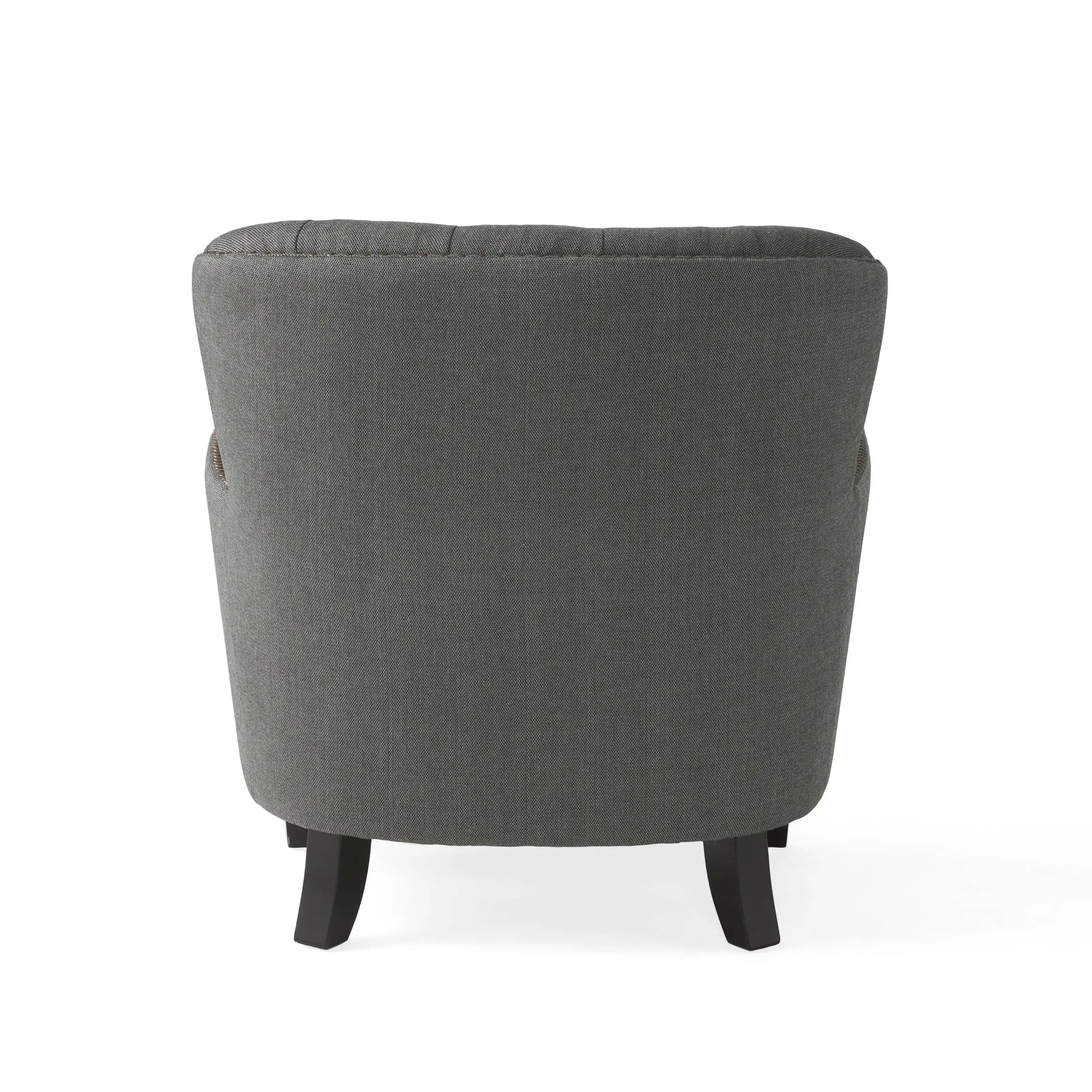 Contemporary Grey Fabric Club Chair and Ottoman Set | Plush Cushioned Armchair with Matching Ottoman – Modern Living Room Next Gen Luxe Solutions