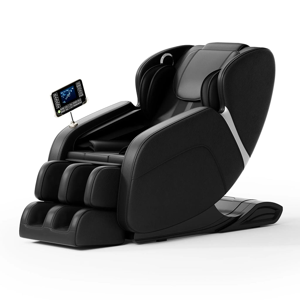 Full Body Deep Tissue Massage Chair with Foot Massage, 8 Fixed Rollers & Touch Screen – Fits 5'1"–5'9" (Black) Next Gen Luxe Solutions