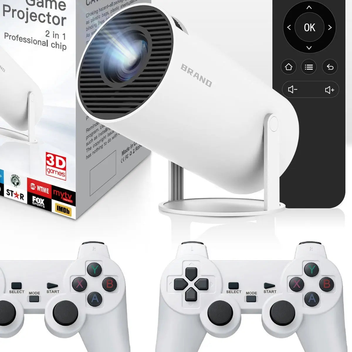 MAX300 Portable 4K Game Projector with Wireless Controller Next Gen Luxe Solutions