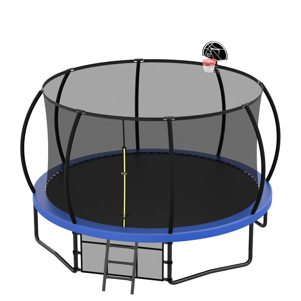 12FT Recreational Kids Trampoline with Safety Enclosure Net & Ladder – Outdoor Next Gen Luxe Solutions