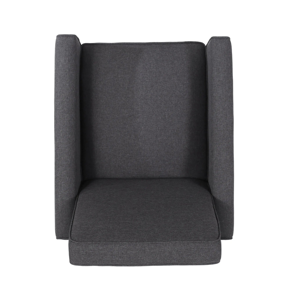 Smoke Fabric Push-Back Chair – Elegant Accent Chair for Home Décor Next Gen Luxe Solutions