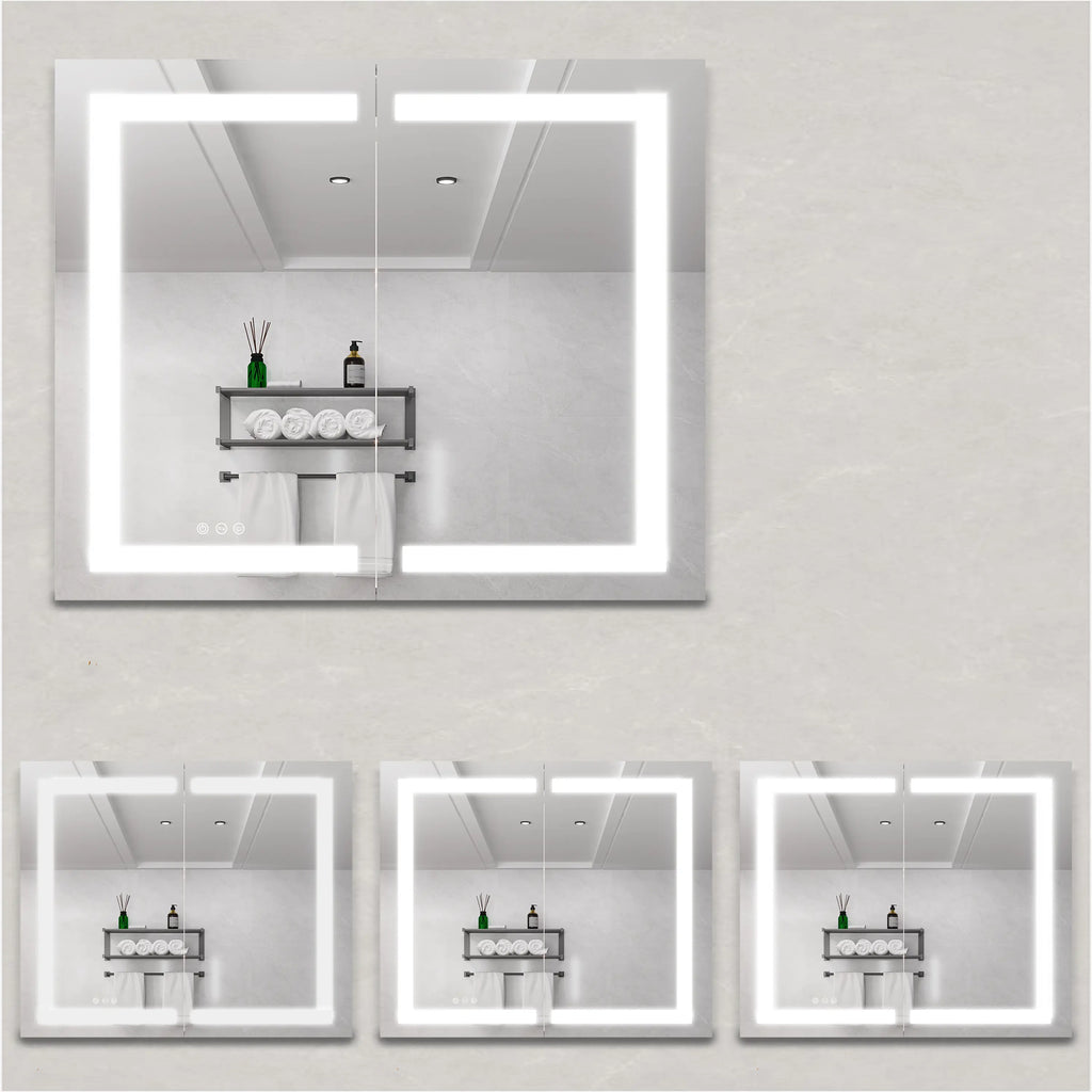 36 x 30 Inch LED Medicine Cabinet | Anti-Fog, Dimmable, Recessed or Surface Mount, Double Door Bathroom Cabinet with Touch Switch Next Gen Luxe Solutions