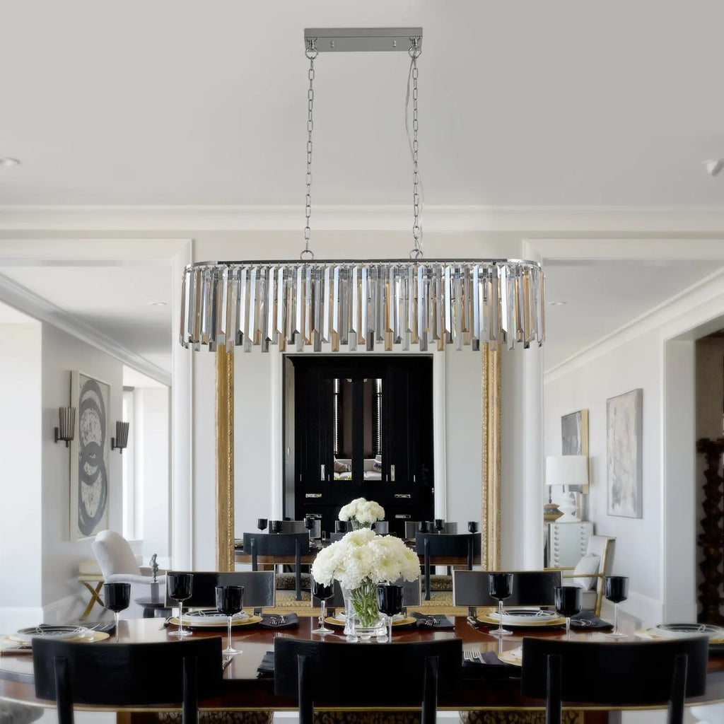 Modern Oval Crystal Ceiling Chandelier – Luxury Home Décor Light Fixture Next Gen Luxe Solutions