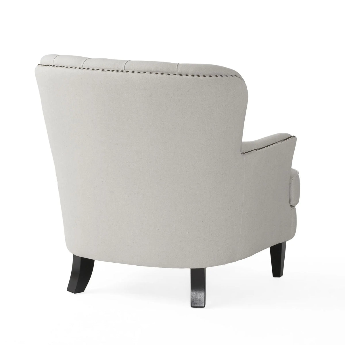 Contemporary Light Gray Fabric Club Chair & Ottoman Set | Upholstered Armchair with Matching Ottoman, 300 lb Capacity – Modern Living Room Next Gen Luxe Solutions
