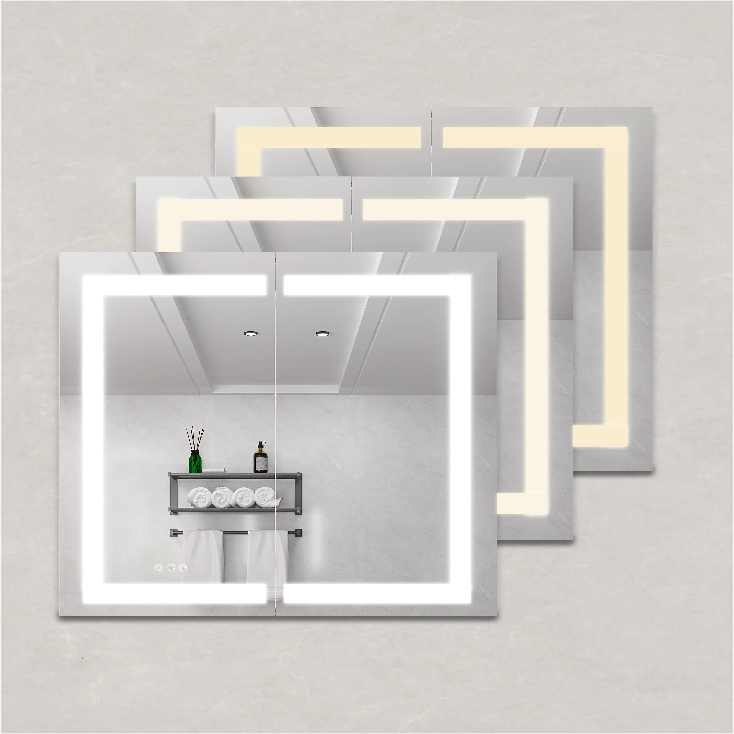 36 x 30 Inch LED Medicine Cabinet | Anti-Fog, Dimmable, Recessed or Surface Mount, Double Door Bathroom Cabinet with Touch Switch Next Gen Luxe Solutions