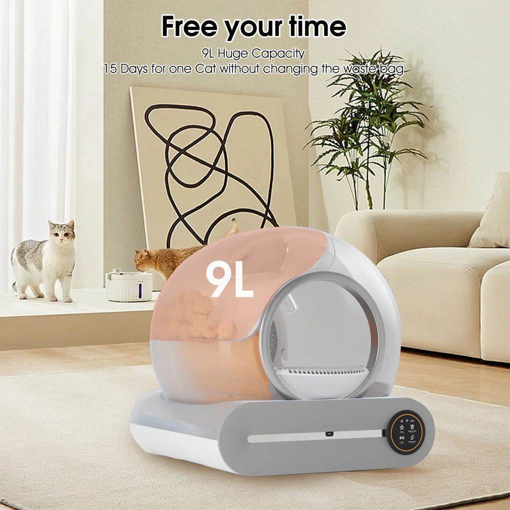 Self-Cleaning Cat Litter Box – Auto Scooping, Odor Removal, WiFi App Control | 65L Capacity Next Gen Luxe Solutions