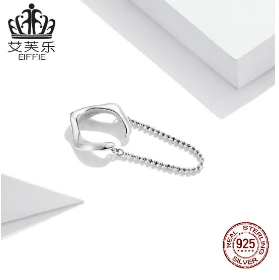 Korean Style S925 Sterling Silver Chain Ear Clip Earring Next Gen Luxe Solutions