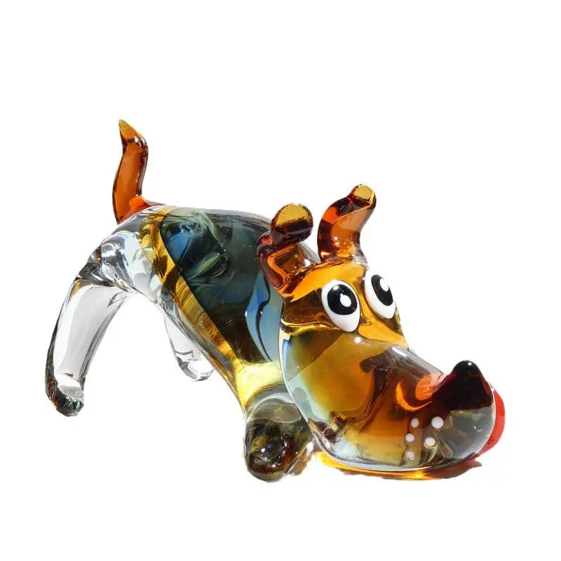 Luxury Glass Crystal Dog Statue – Modern Nordic Puppy Figurine for High-End Home Décor Next Gen Luxe Solutions