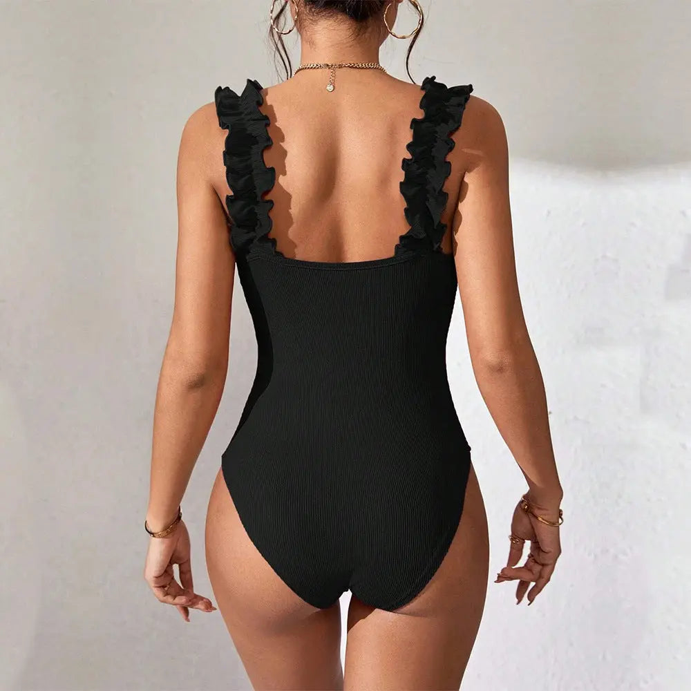 Women's Sleeveless Strapless Knit Bodysuit | Solid Color, Mid Waist, Medium Stretch – Black, Rose Red, Dark Brown, S–XL Next Gen Luxe Solutions