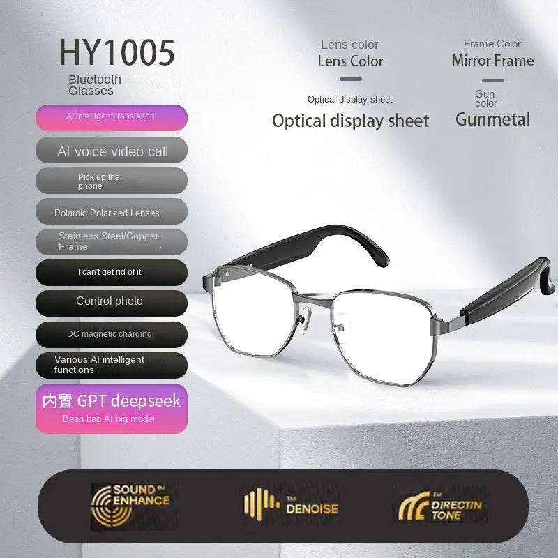 Bluetooth Smart AI Sunglasses Multi functional Real time Translation Headphones Call Listening to Music Next Gen Luxe Solutions
