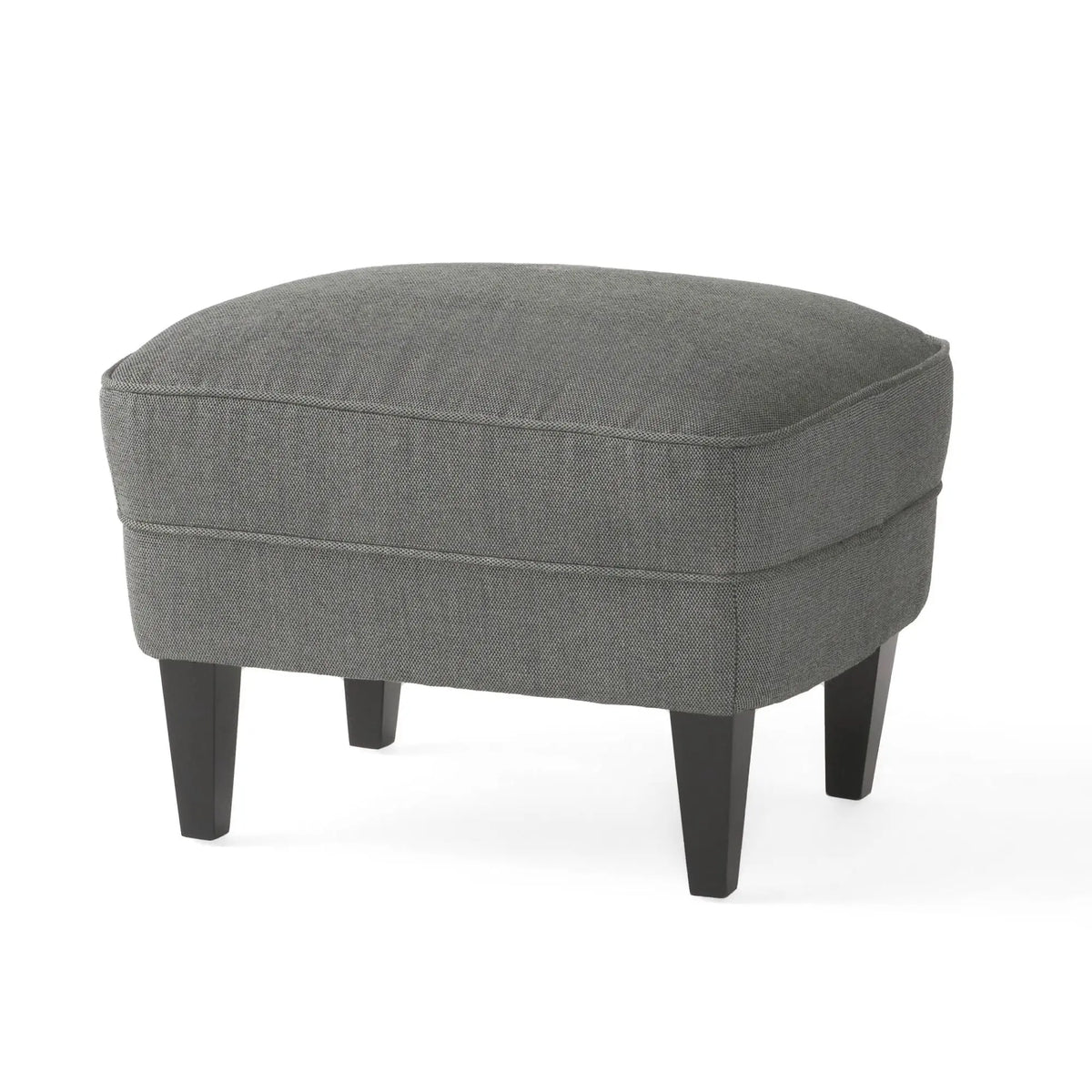 Contemporary Grey Fabric Club Chair and Ottoman Set | Plush Cushioned Armchair with Matching Ottoman – Modern Living Room Next Gen Luxe Solutions
