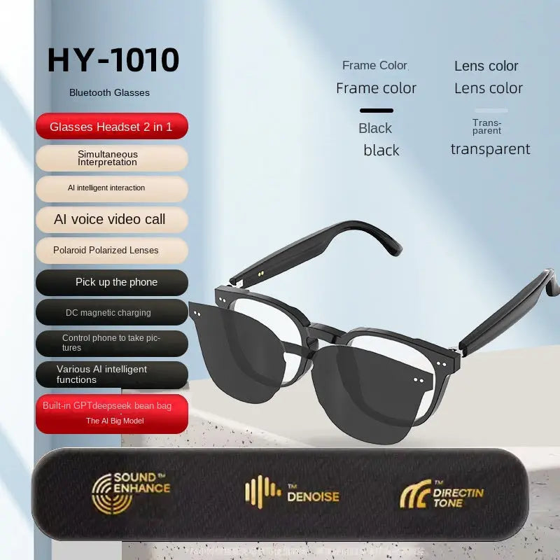 Bluetooth Smart AI Sunglasses Multi functional Real time Translation Headphones Call Listening to Music Next Gen Luxe Solutions