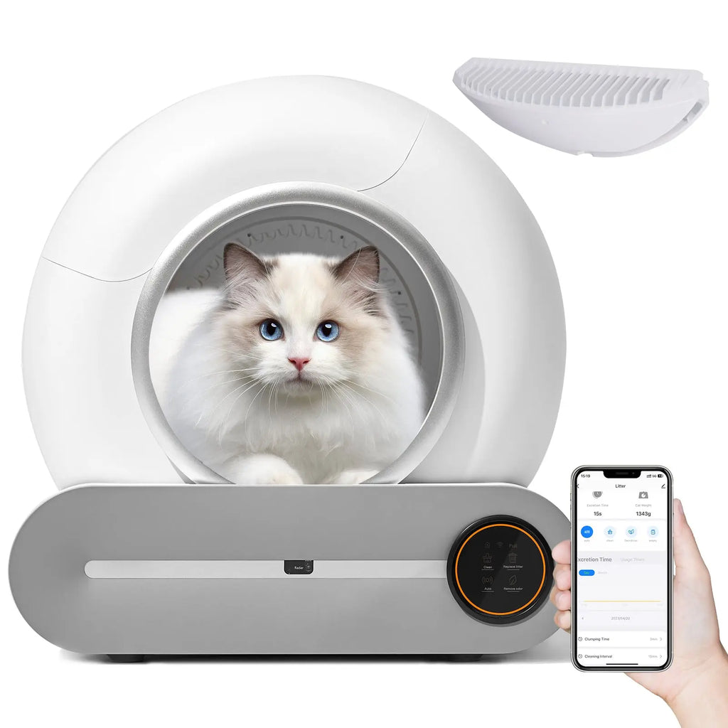 Self-Cleaning Cat Litter Box – Auto Scooping, Odor Removal, WiFi App Control | 65L Capacity Next Gen Luxe Solutions