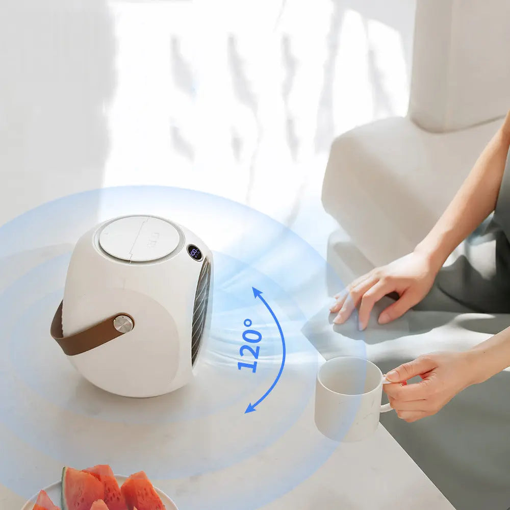 Water-Cooled Mini Air Cooler Fan with Spray & Oscillation Next Gen Luxe Solutions