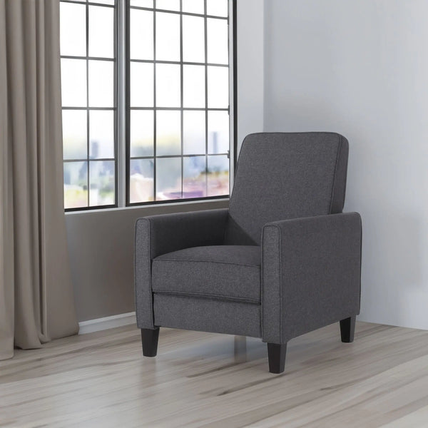 Smoke Fabric Push-Back Chair – Elegant Accent Chair for Home Décor Next Gen Luxe Solutions