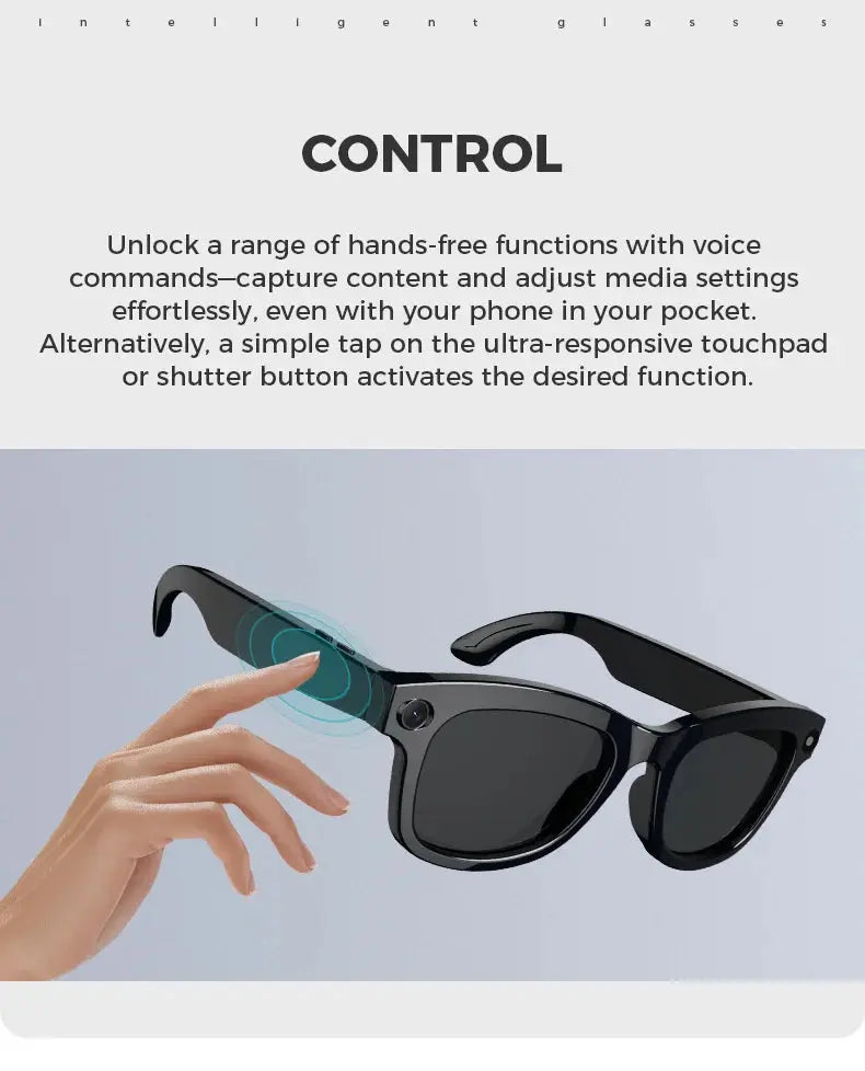 AI Smart Glasses | Bluetooth, 5MP Camera, Voice Assistant & Real-Time Translation Next Gen Luxe Solutions