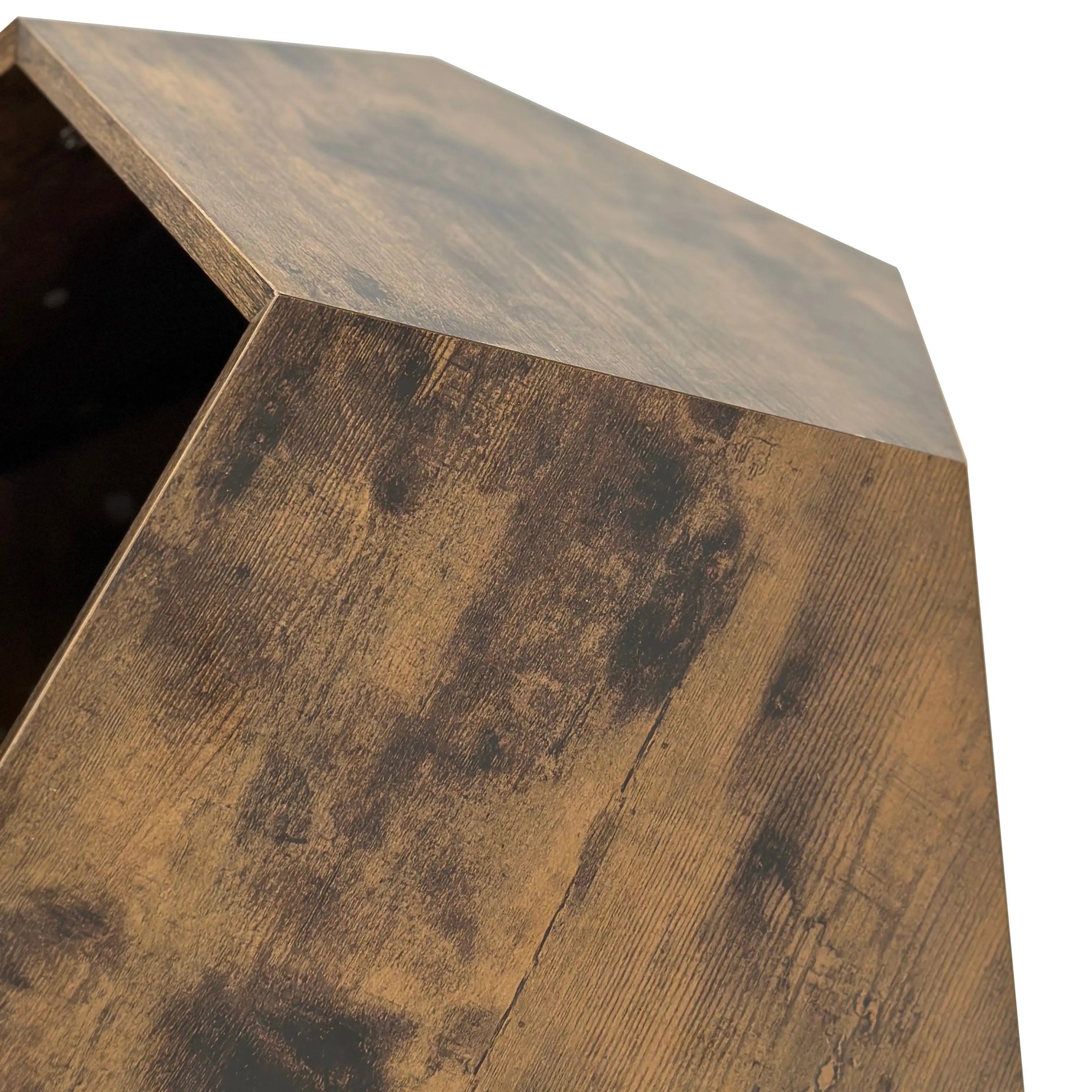 25.98" Modern Pet Furniture Cat Kennel & Side Table – MDF Multi-Purpose, Antique Wood Next Gen Luxe Solutions
