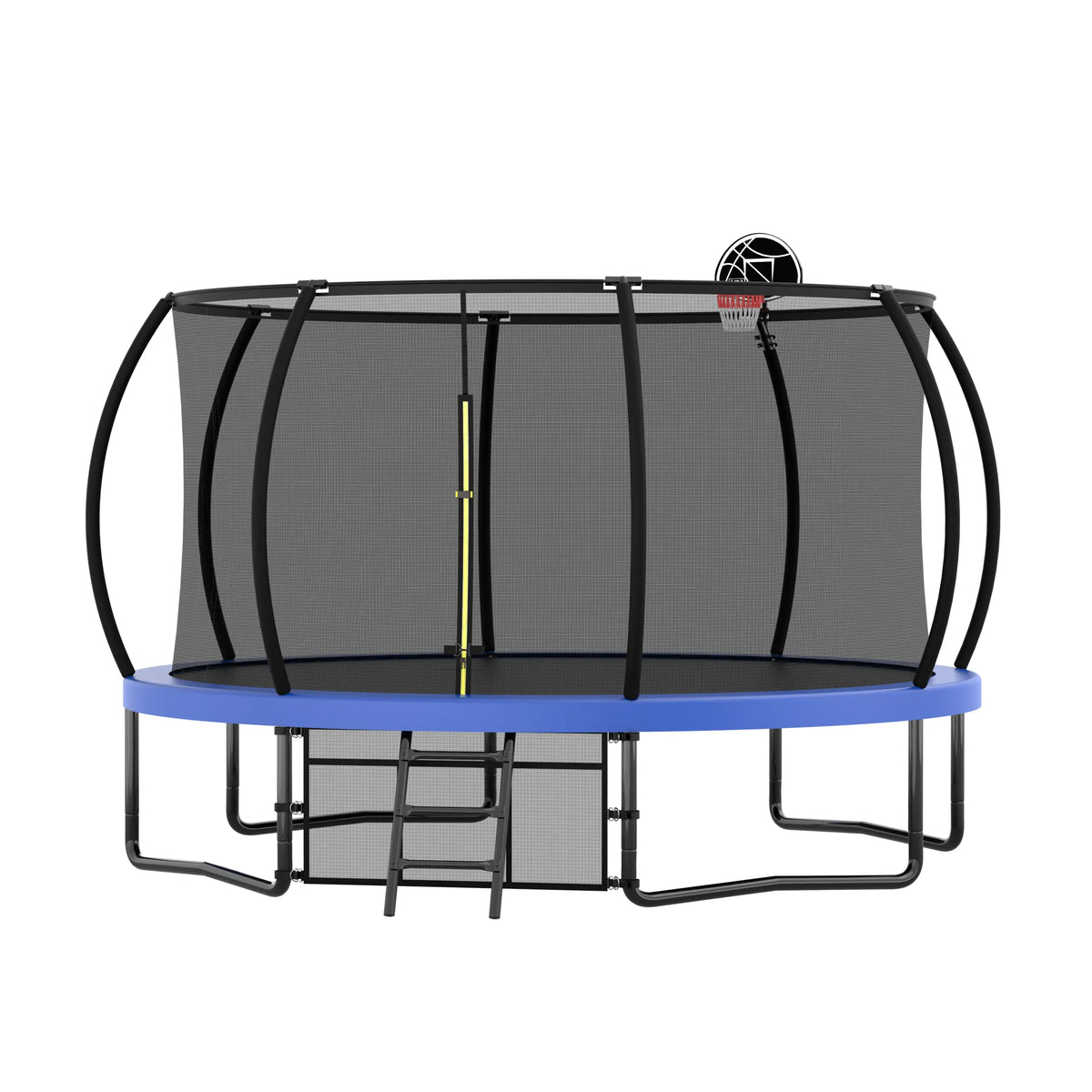 12FT Recreational Kids Trampoline with Safety Enclosure Net & Ladder – Outdoor Next Gen Luxe Solutions