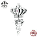 S925 Sterling Silver Bow & Crown Charm Bead Next Gen Luxe Solutions