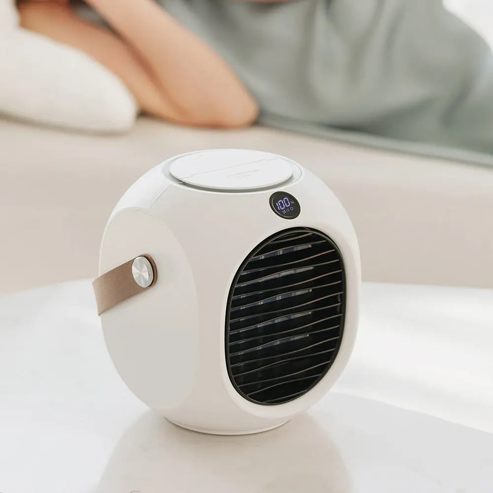 Water-Cooled Mini Air Cooler Fan with Spray & Oscillation Next Gen Luxe Solutions