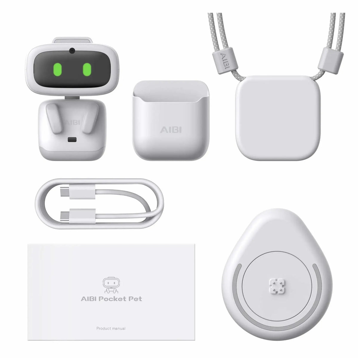 AiBi Smart Pocket Robot | AI Desktop Companion Pet with Bilingual Conversation (Chinese & English), Type-C Charging, 350mAh Battery Next Gen Luxe Solutions