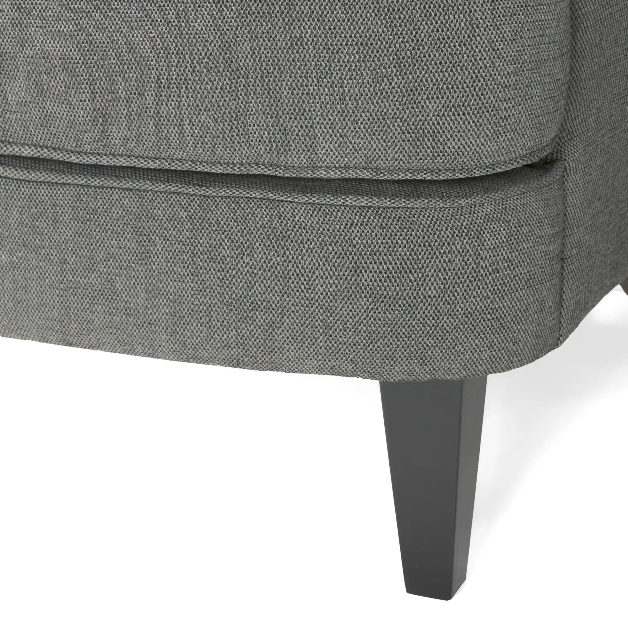Contemporary Grey Fabric Club Chair and Ottoman Set | Plush Cushioned Armchair with Matching Ottoman – Modern Living Room Next Gen Luxe Solutions